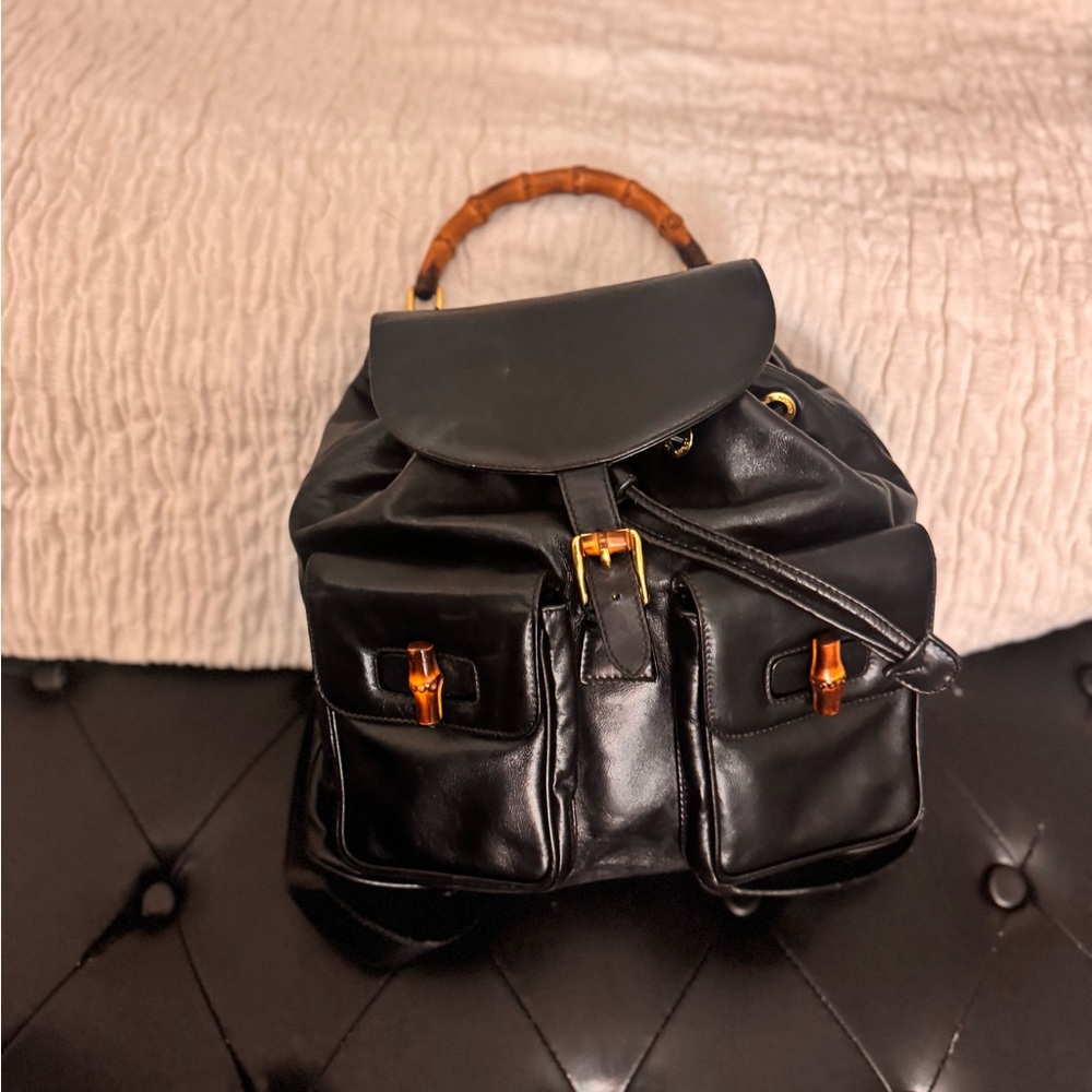 Gucci Backpack with Bamboo Handle